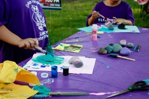 Painting Rocks for Rock Solid Hope at Hershey Med