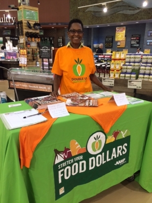 Donna volunteers at Whole Foods Market