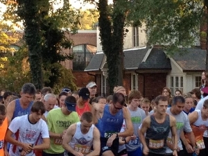 Runners at the Start of Run for Green