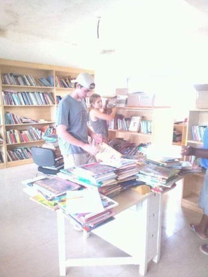 Volunteers in library